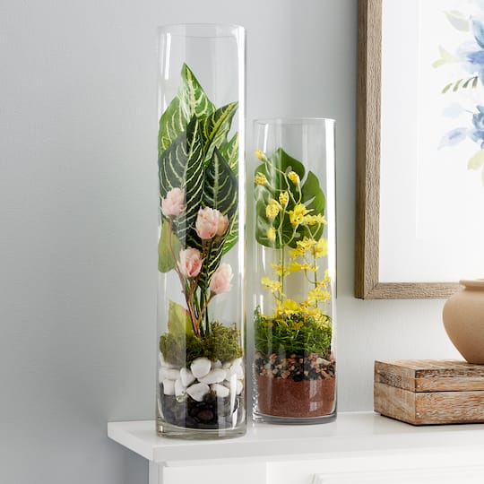 18" Clear Glass Cylinder Vase by Ashland